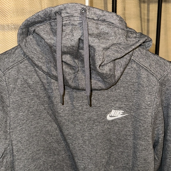 Womens nike funnel neck hoodie gray size small - Picture 3 of 5